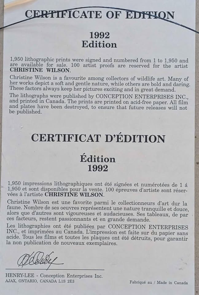 Christine Wilson, Limited Edition Print
