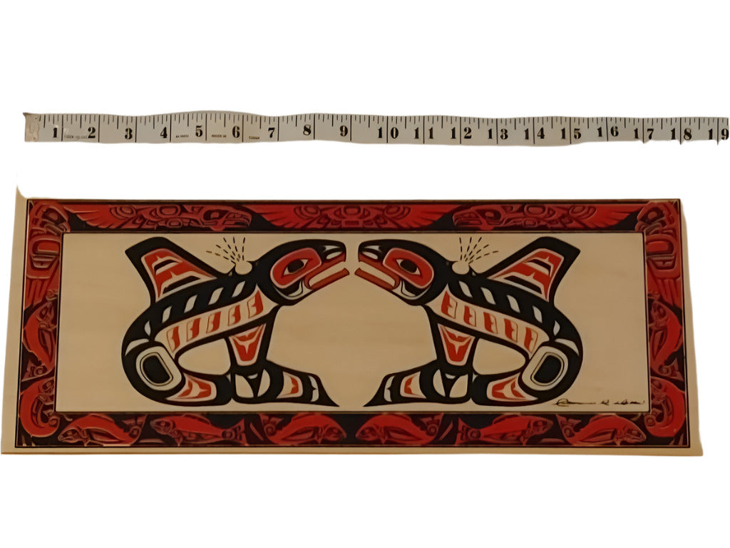 Clarence Wells, Signed Pacific Northwest Coast Orca Wood Box