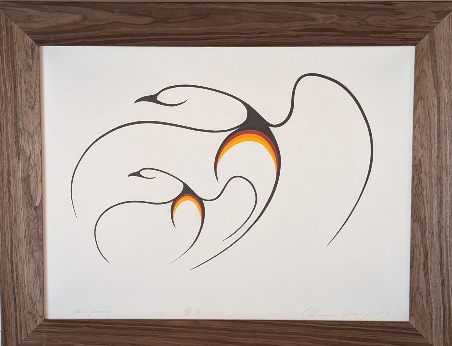 Clemence Wescoupe Signed  Ltd Ed Screen Print - Indigenous Canadian Art