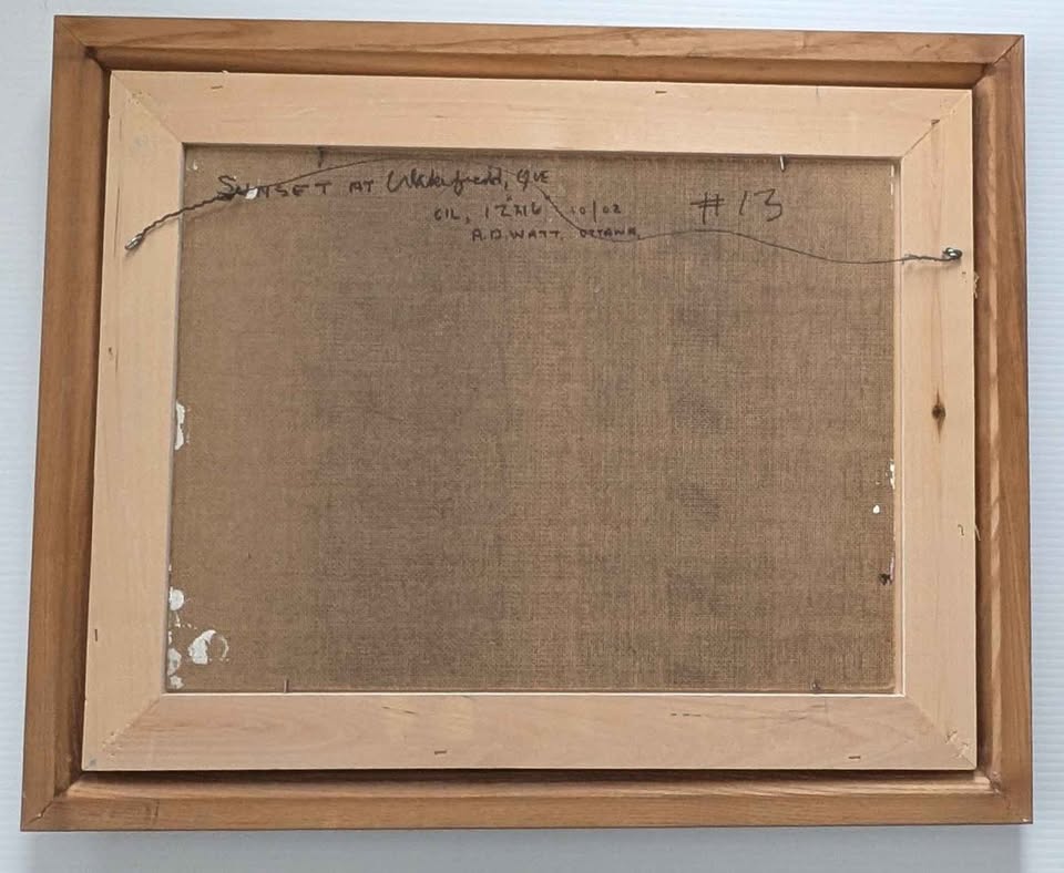 David Watt Original Oil Painting, "Sunset at Wakefield, Quebec" - Canadian Art