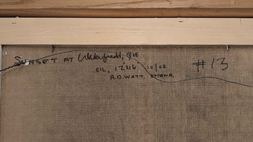 David Watt Original Oil Painting, "Sunset at Wakefield, Quebec" - Canadian Art