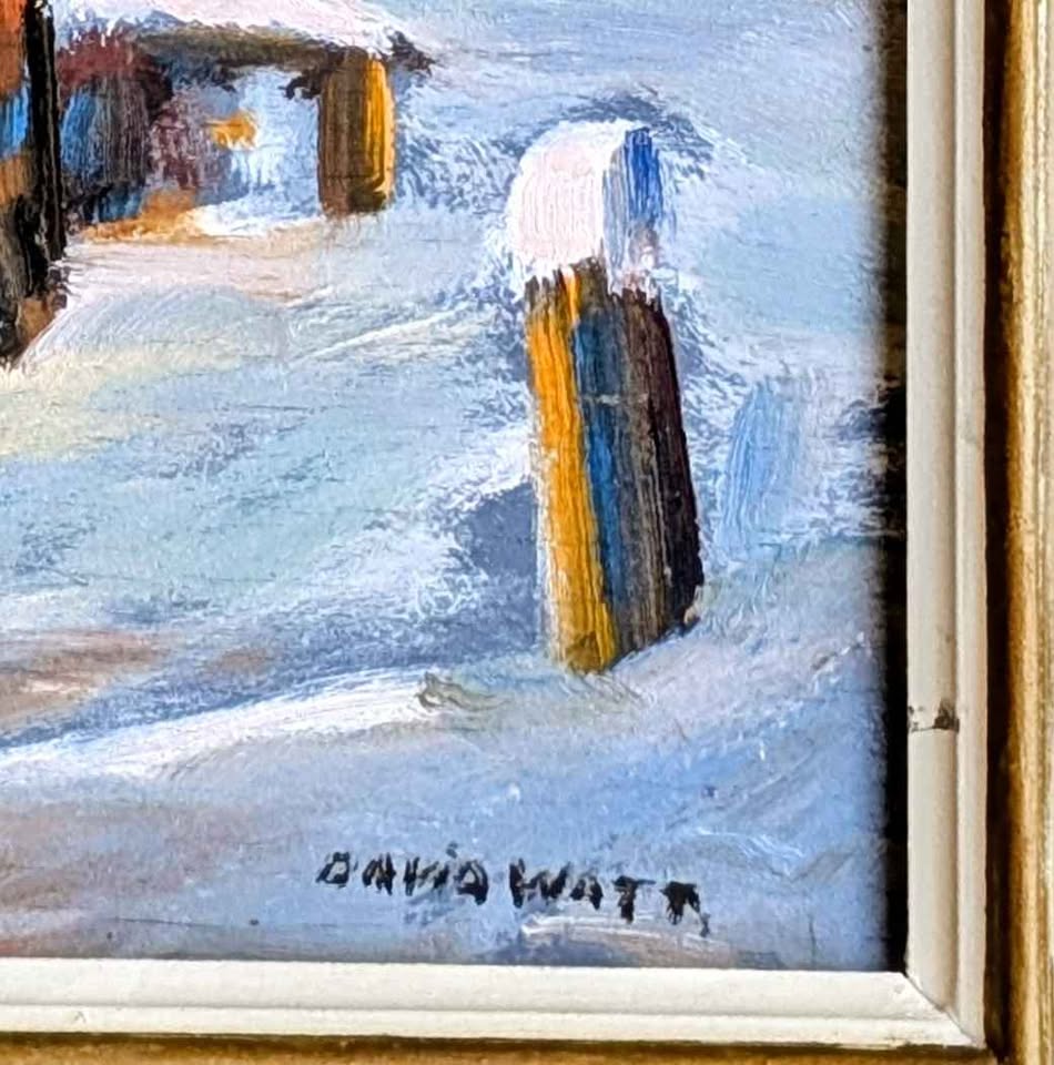 David Watt Original Oil Painting, "Winter Light" - Canadian Art