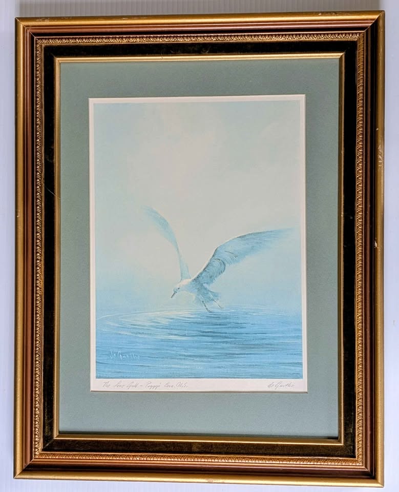 "Lone Gull" William Degarthe Signed Seascape Lithograph