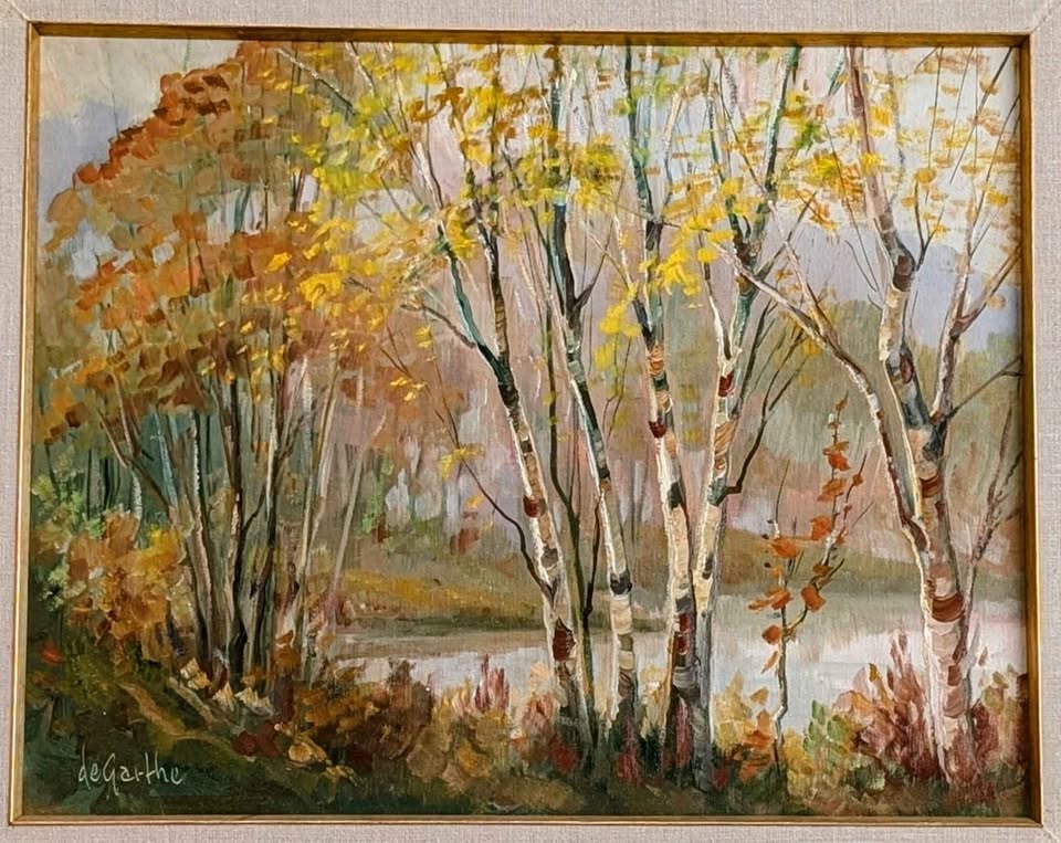 DeGarthe RARE Autumn Landscape Oil Painting - Canadian Art
