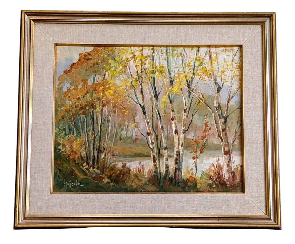 DeGarthe RARE Autumn Landscape Oil Painting - Canadian Art