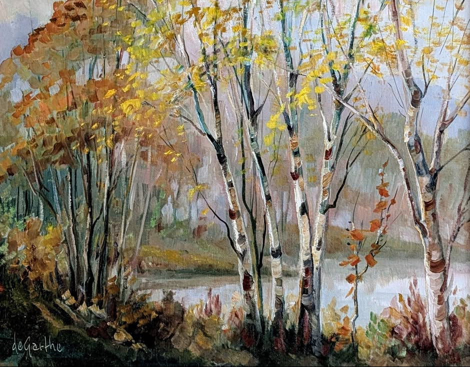 DeGarthe RARE Autumn Landscape Oil Painting - Canadian Art
