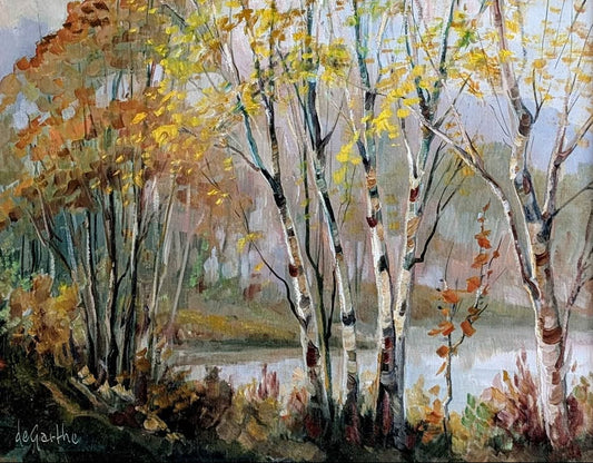 RARE William DeGarthe Autumn Landscape Oil Painting - Canadian Art