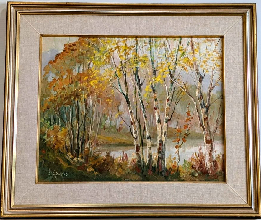 DeGarthe RARE Autumn Landscape Oil Painting - Canadian Art