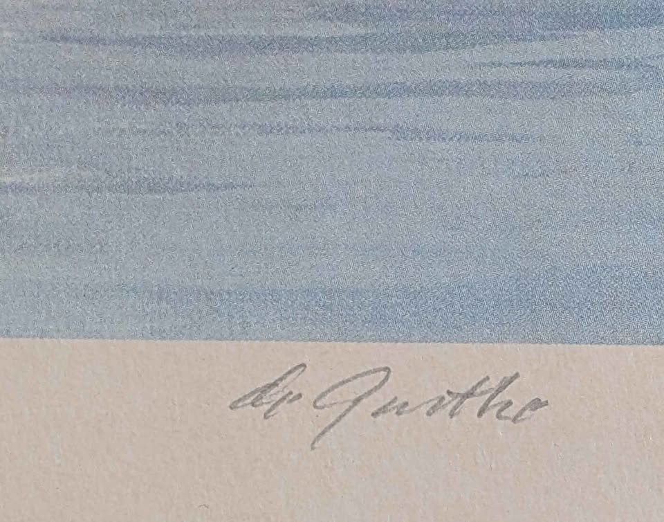 "Moonlit Peggy's Cove", William Degarthe Signed Seascape Print - Canadian Art