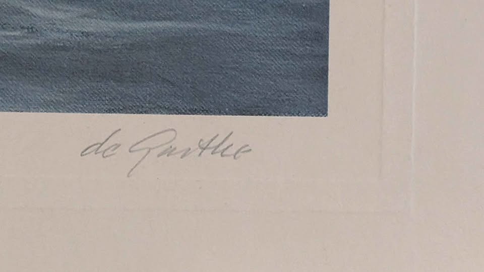 "Picking up the Dories", William Degarthe Signed Seascape Print - Canadian Art