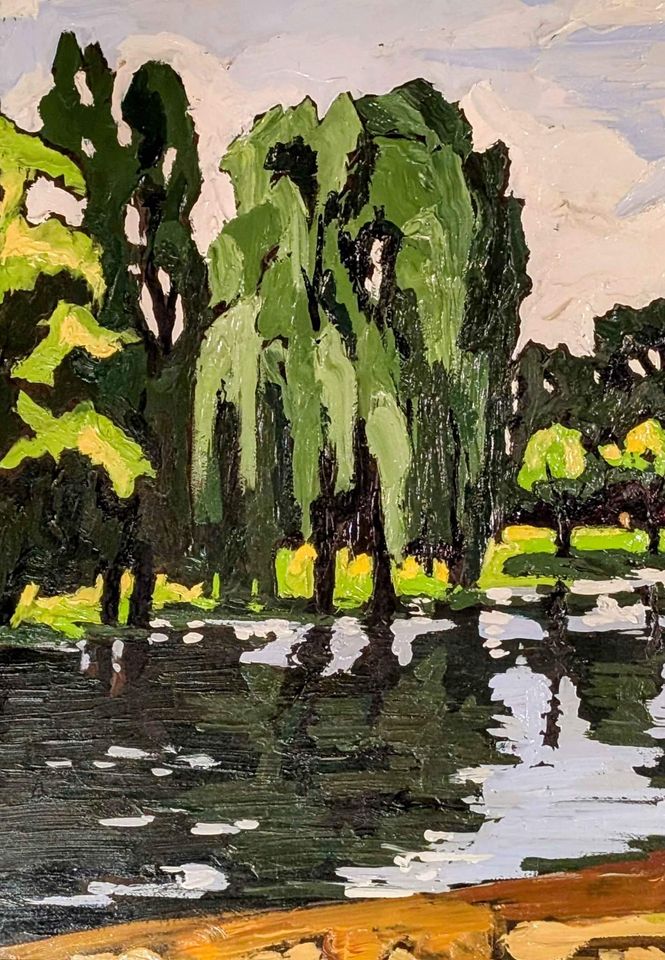 Robert Roy, Oil Painting "Oiseaux Sauvages au Centreville" - Quebec/Candian Art