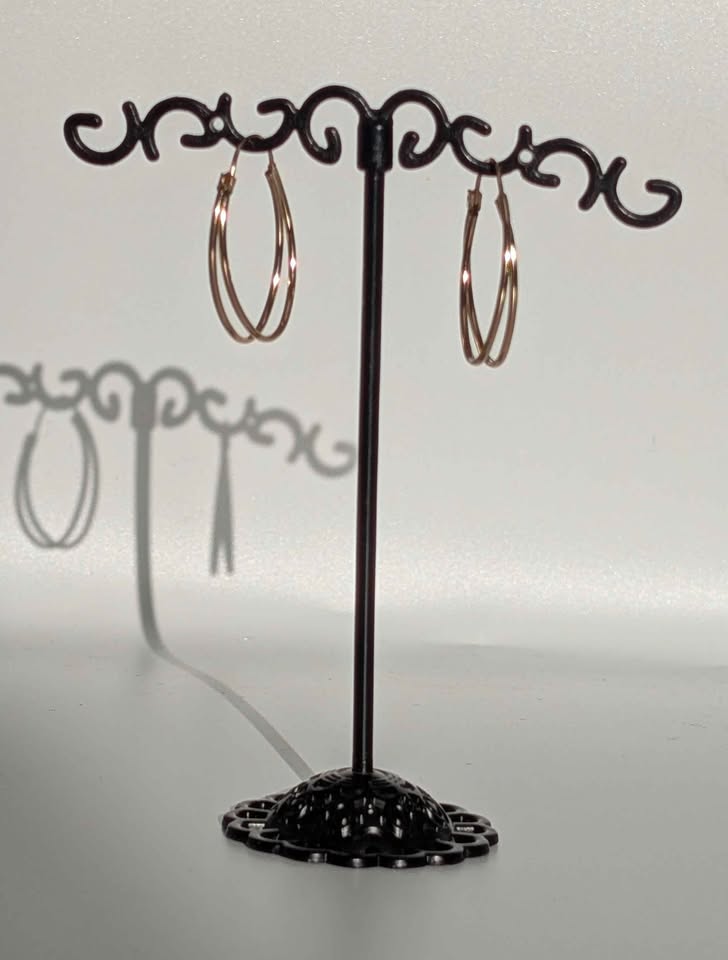 Stunning 14k Gold Double Hoop Earrings