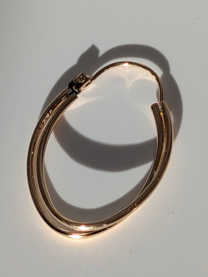 Stunning 14k Gold Double Hoop Earrings