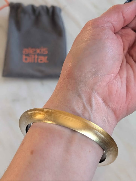 Vintage Alexis Bittar Gold Lucite Bangle