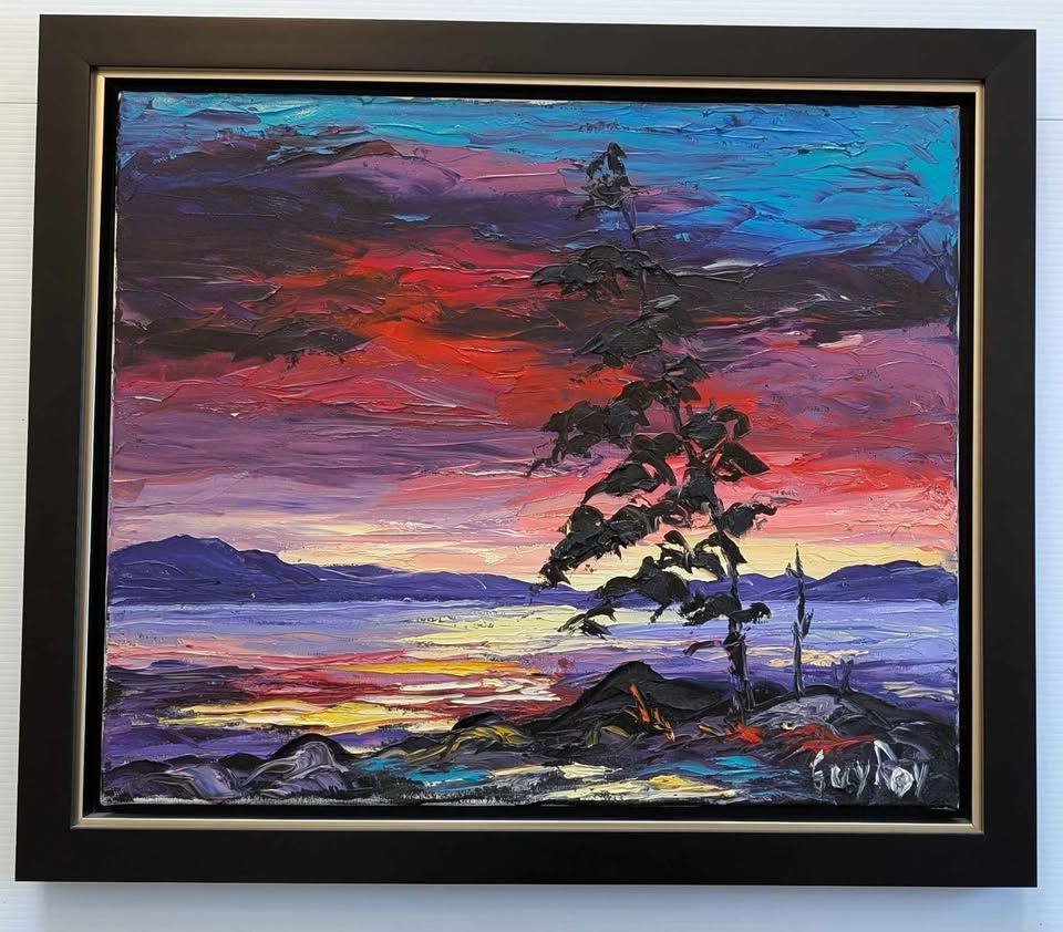 Guy Roy, Colourful Oil Painting - Quebecois /Canadian Art