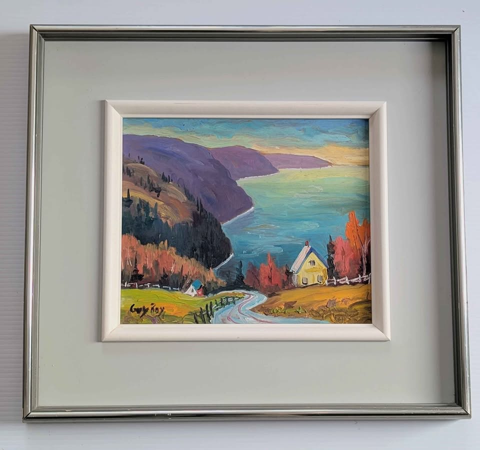 Guy Roy, Original Oil Painting of Scenic Route - Quebecois /Canadian Art