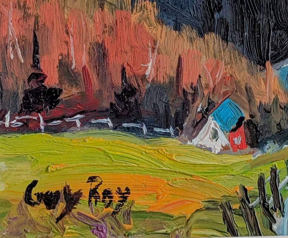 Guy Roy, Original Oil Painting of Scenic Route - Quebecois /Canadian Art