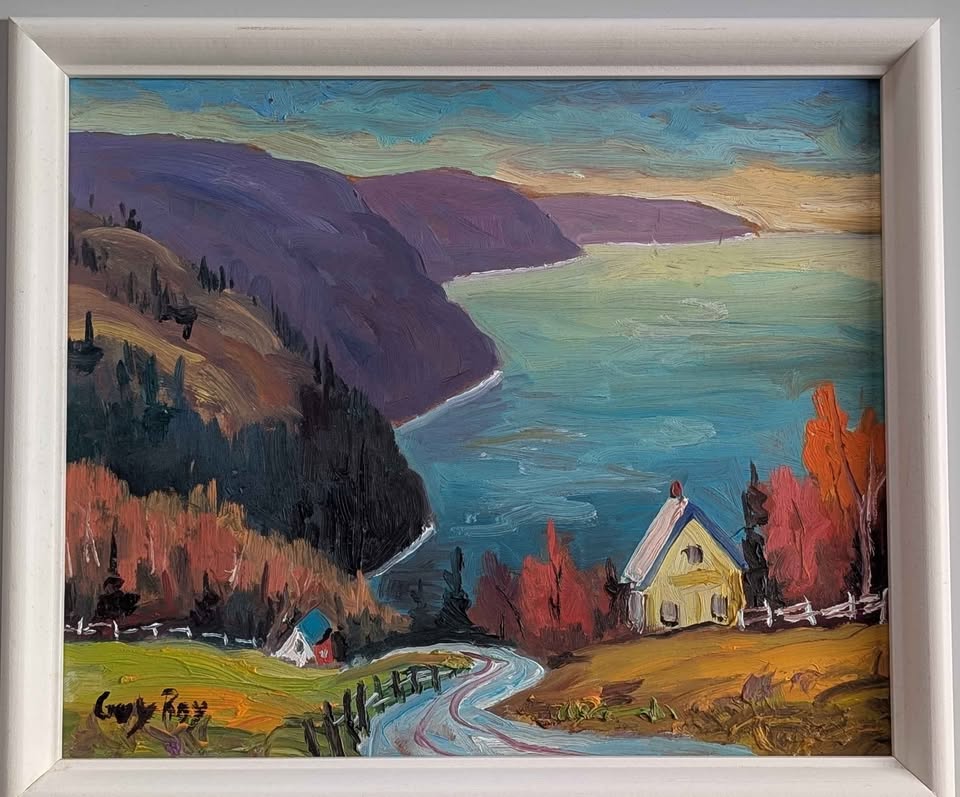 Guy Roy, Original Oil Painting of Scenic Route - Quebecois /Canadian Art