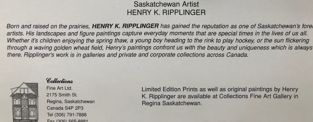 H. R. Ripplinger, Framed Pair of Prairie Art Prints