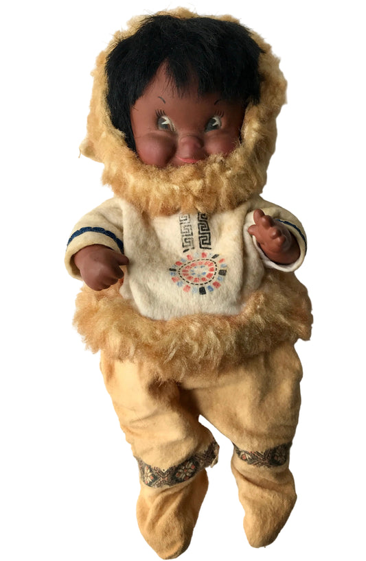 Vintage Regal Canada Inuit Boy Doll in Good condition with some minor wear