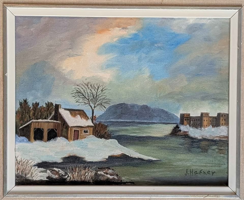 "Le vieux fort de Chambly" Jeanne Hafner Oil Painting - Canadian Art