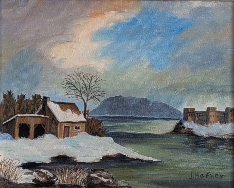 "Le vieux fort de Chambly" Jeanne Hafner Oil Painting - Canadian Art