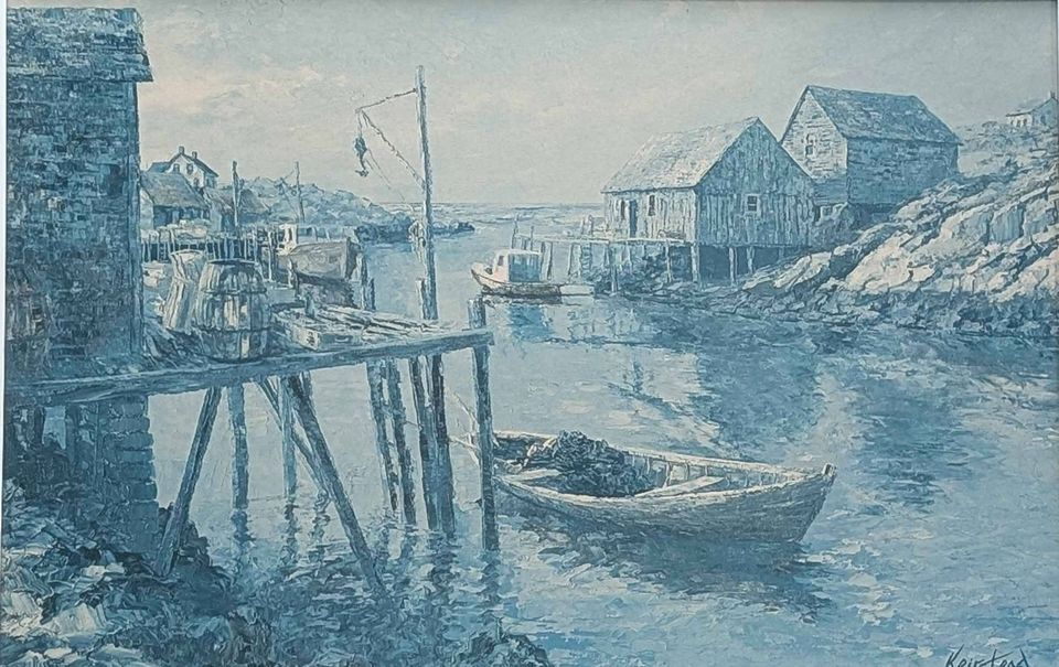 James Keirstead Lg Decorative Print Boats at Dock