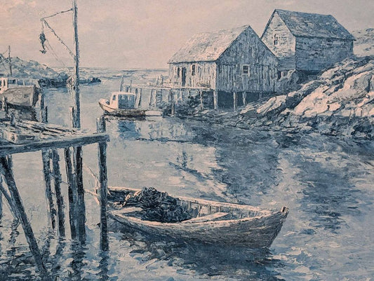 James Keirstead Lg Decorative Print Boats at Dock