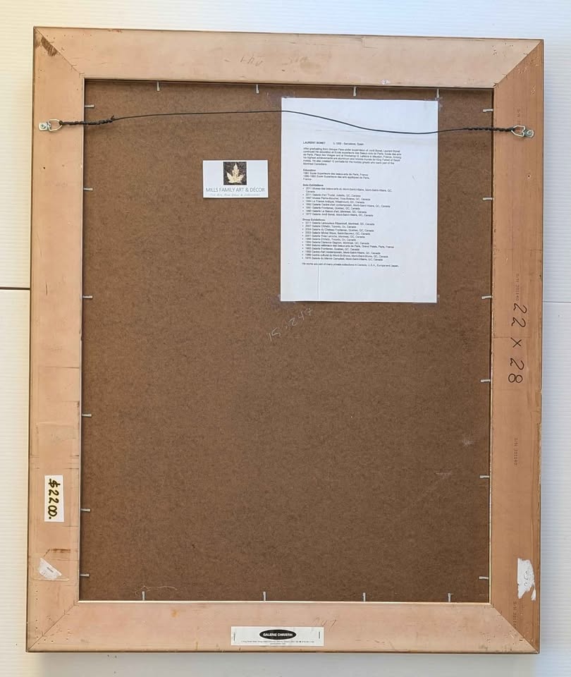 Laurent Bonet, Original Oil Painting of Bright Female Study - Quebecois Artist