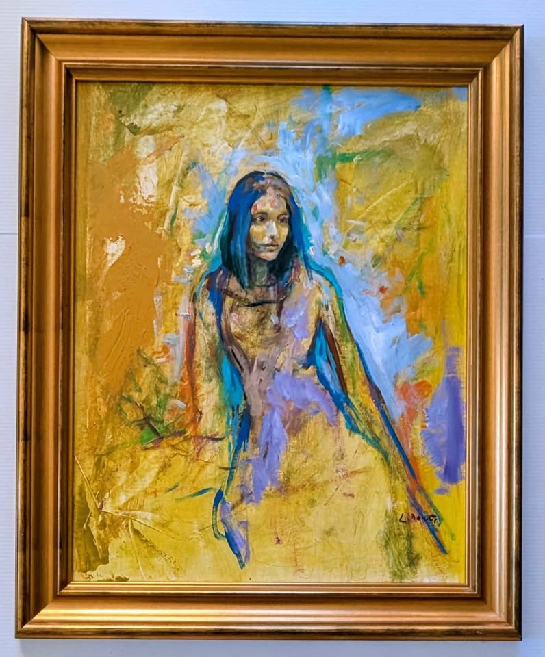 Laurent Bonet, Original Oil Painting of Bright Female Study - Quebecois Artist