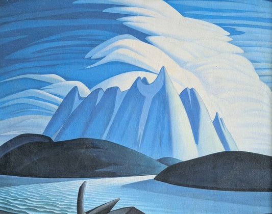 "Lake and Mountain", Lawren Harris, Canada's Group of Seven Textured Art Print