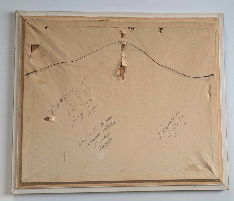 Mona Thrasher, Vintage Painting in Original Wood Frame - Northern Canadian Art