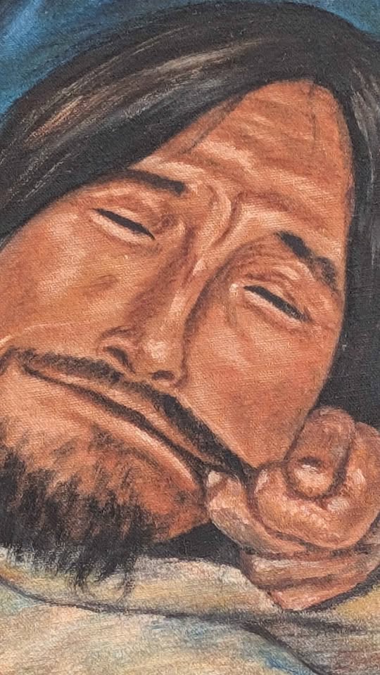 Mona Thrasher, Vintage Painting in Original Wood Frame - Northern Canadian Art