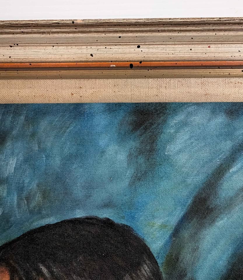 Mona Thrasher, Vintage Painting in Original Wood Frame - Northern Canadian Art