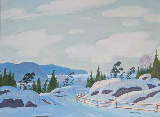 Graham Noble Norwell, "North Shore, St Lawrence" RARE Oil Painting