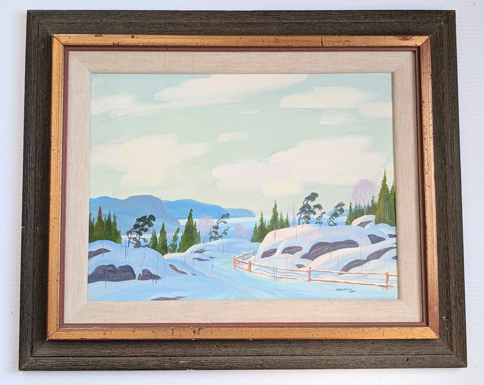 Graham Noble Norwell, "North Shore, St Lawrence" RARE Oil Painting