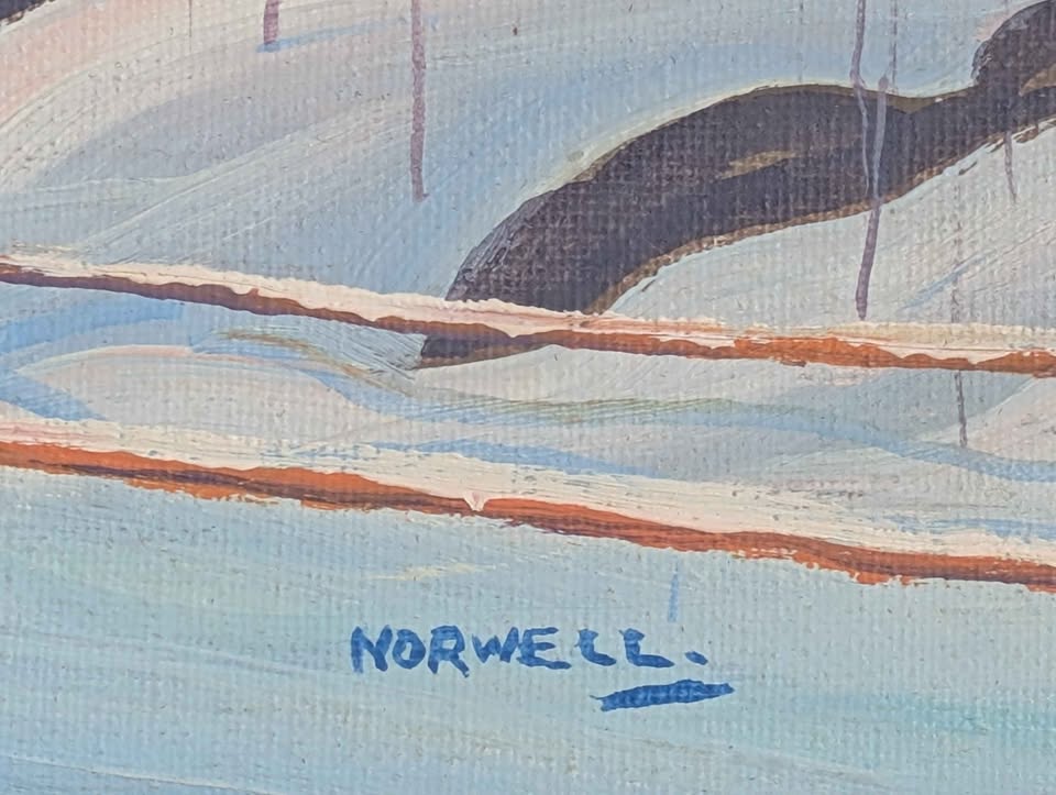 Graham Noble Norwell, "North Shore, St Lawrence" RARE Oil Painting