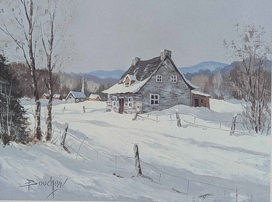 Pierre Boucher, "Laurentian Winter" Gallery Art Print - Canadian Art
