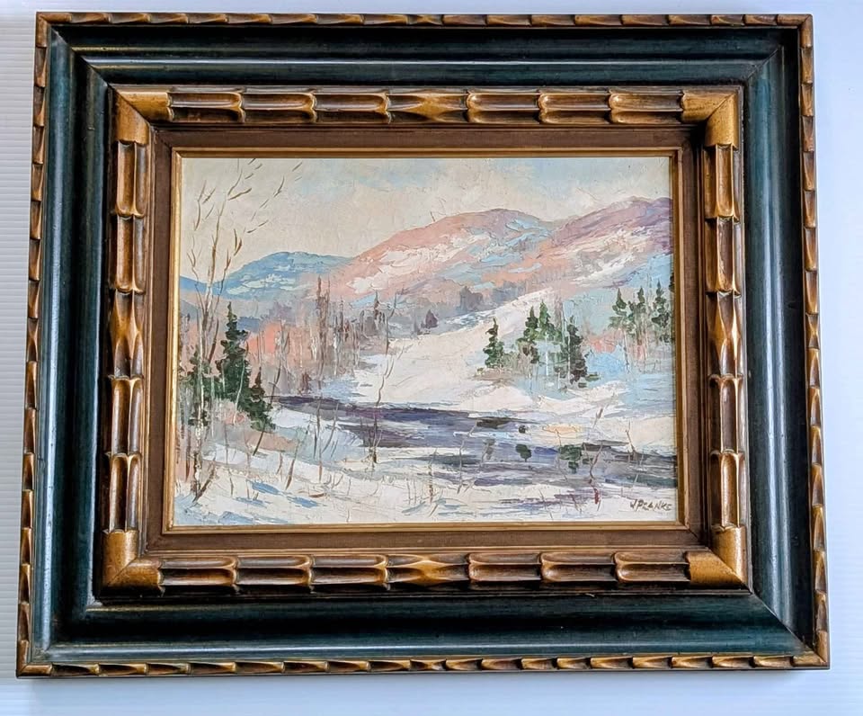 Walter Pranke, Original Oil Painting of Winter Landscape - Canadian Art