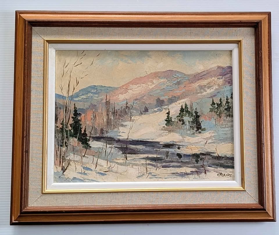 Walter Pranke, Original Oil Painting of Winter Landscape - Canadian Art