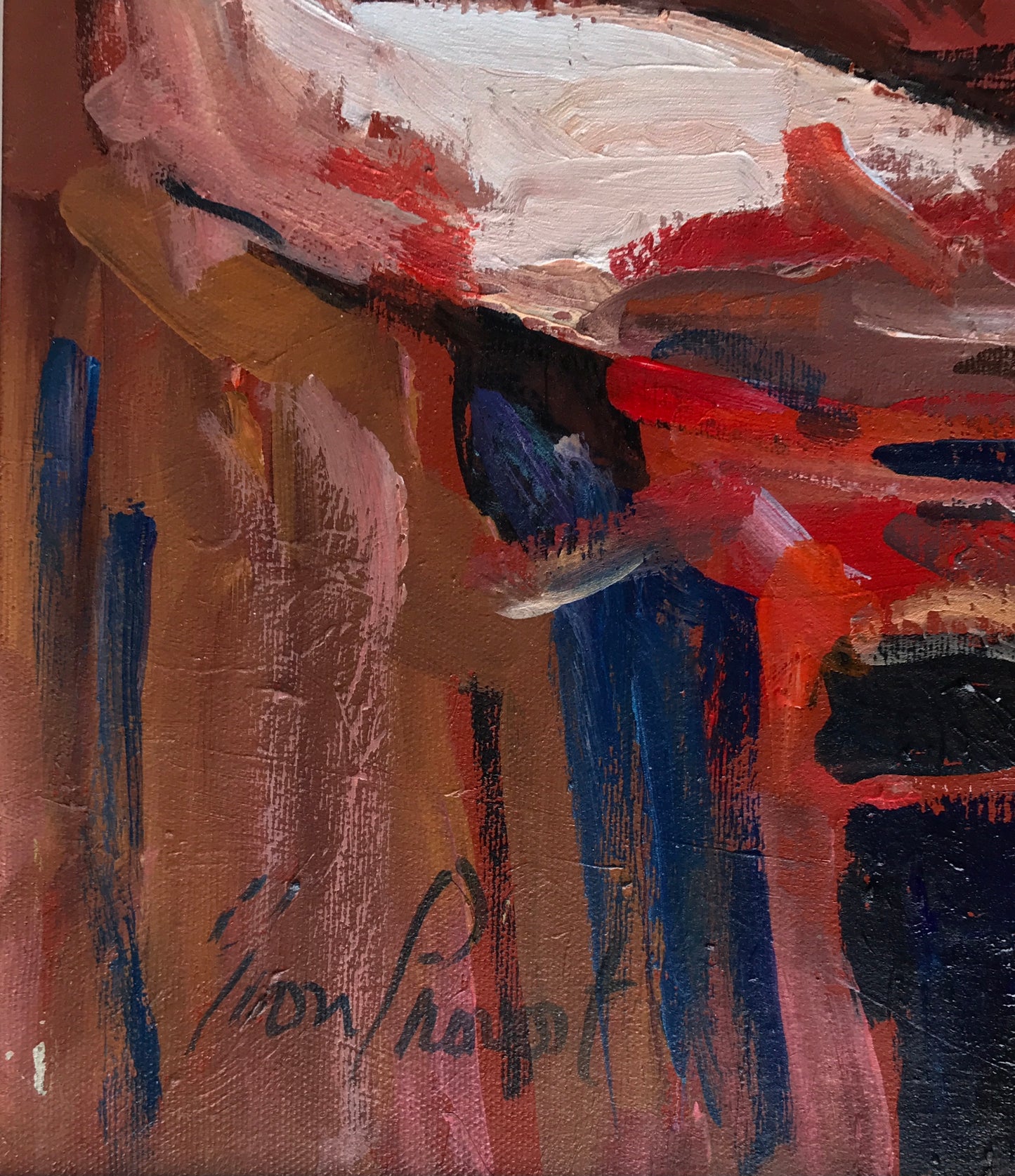 Yvon Provost Oil painting on board of a female study, Quebec art