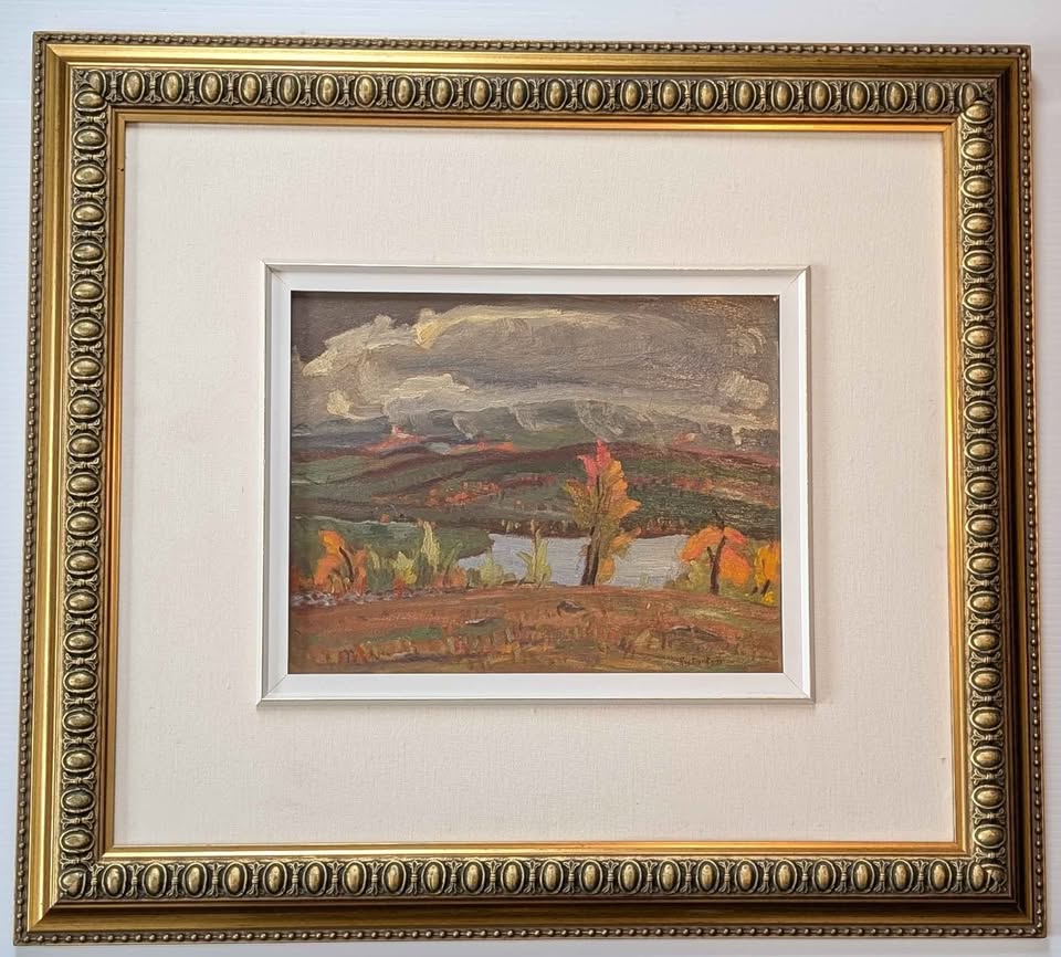 Ralph Wallace Burton Oil Painting of  "Storm Clouds, Bark Lake Ont" Oil Painting - Canadian Art