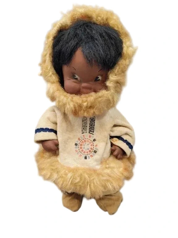Vintage Regal Canada Inuit Boy Doll in Good condition with some minor wear