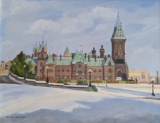 Shirley Van Dusen Original Painting of Parliament Hill - Canadian Art