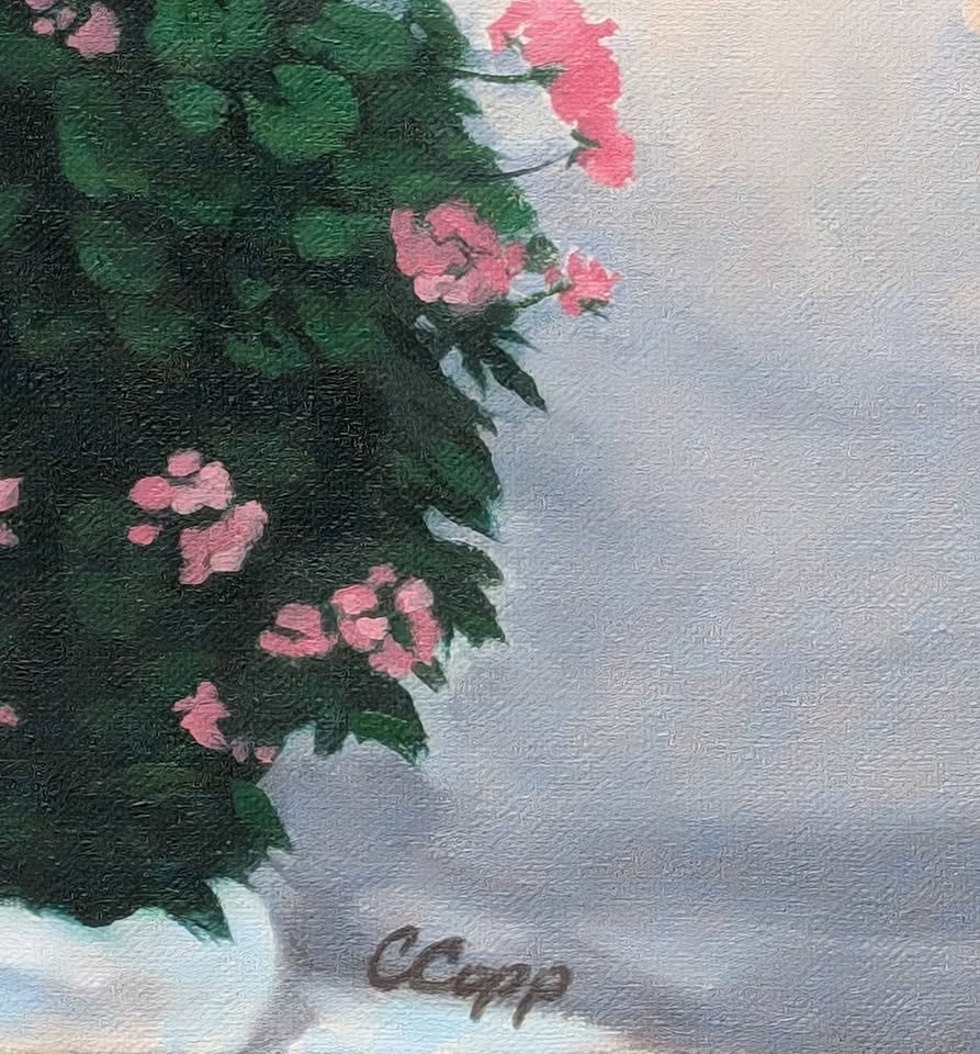 "Jewelry Store in Mykonos" Unframed 20x16 Painting, Signed CCopp