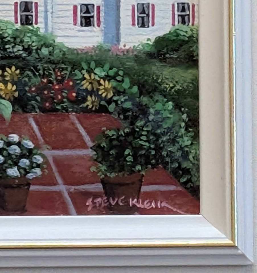 Original Seascape Painting Signed Steve Klein, "Patio View"