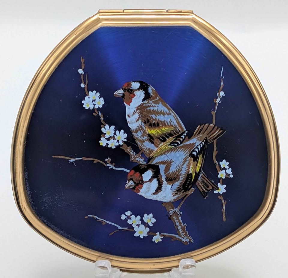 Stratton of England Blue Birds Vintage Powder Compact