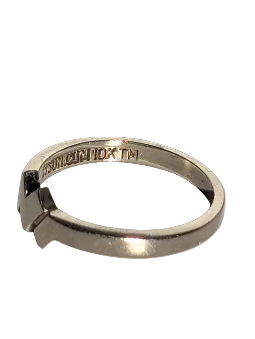 Pre-loved Catholic Rosary Ring, 10k White Gold Size 5