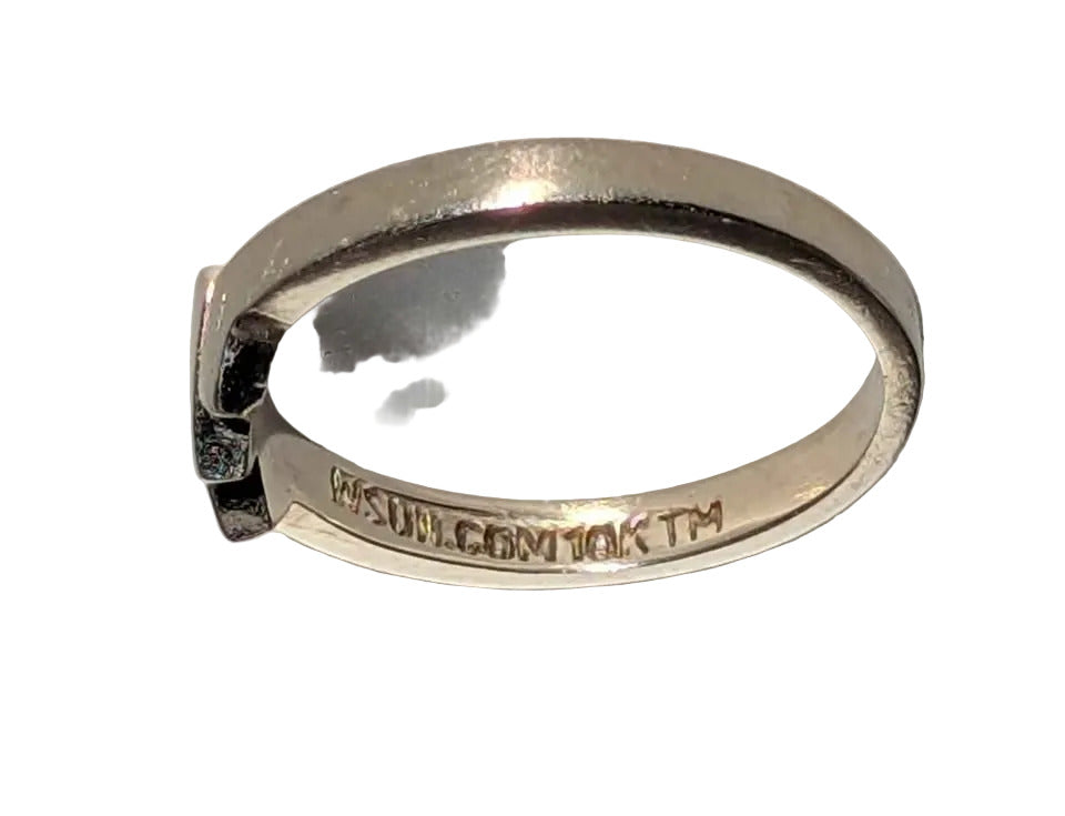 Pre-loved Catholic Rosary Ring, 10k White Gold Size 5